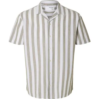 Pánská košile Košile SELECTED HOMME Beige/ Weiß 8305562 S