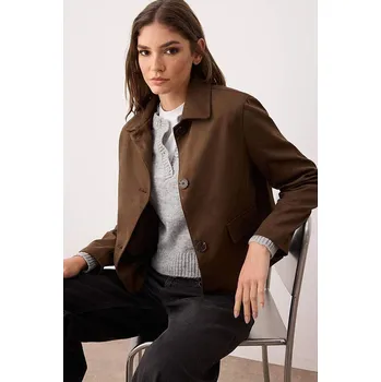 Dámská vesta Bunda trendyol Dunkelbraun 153004 XS