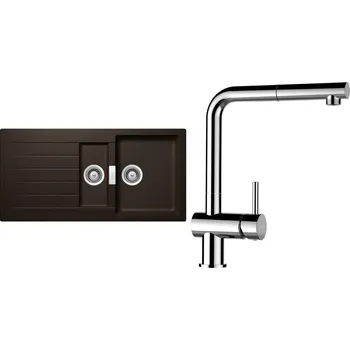 Kuchyňský dřez Set Schock S3-13 (dřez Signus D-150 Bronze + baterie Epos.120 Chrom)