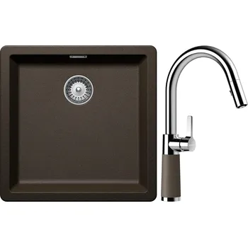 Kuchyňský dřez Set Schock S11-7 (dřez Greenwich N-100 Bronze + baterie SC-520.120 Bronze)