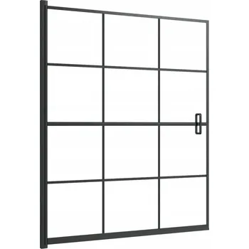 Sprchový kout, ESG sklo, 116x140 cm, černý