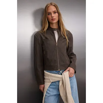 Dámská vesta Bunda trendyol Dunkelbraun 3231759 M