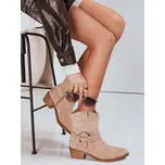 Dámské béžové semišové kovbojské boty ZY1301 Velikost: 40