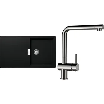 Kuchyňský dřez Set Schock S16-3 (dřez Tia D-100 Puro + baterie Epos Nerezový vzhled)