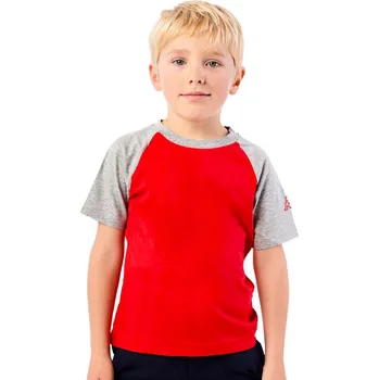 Chlapecké tričko Dětské tričko Kappa LOGO CAFY Red/Grey 10Y