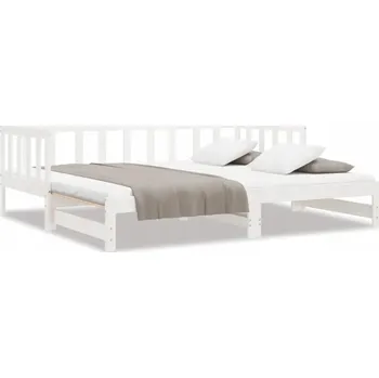 Postel Skládací dřevěná postel VidaXL 80x200 cm bílá