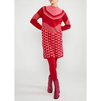 Dámské šaty Šaty Blutsgeschwister Rosa/ Rot 4079185 XL