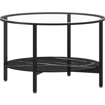 Konferenční stolek Oválný stolek VidaXL 46 x 100 x 70 cm, černý