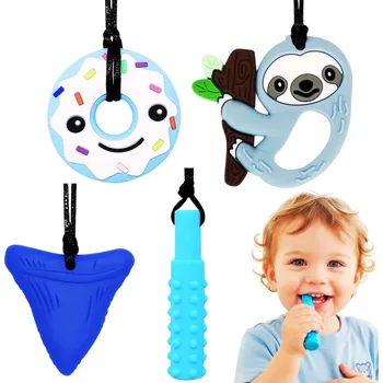 Logopedické Senzorické Kousátko 4 ks Autismus ADHD pro Děti Silikonové Proti Úzkosti