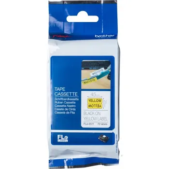 Pásek do tiskárny Brother FLE6511 Pásky do tiskárny štítků, černá na žluté