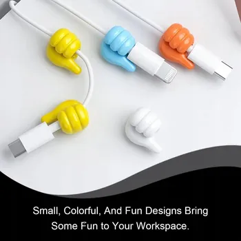 Věšák Nástěnný háček Thumb 18 ks silikonové háčky na kabel na stůl nebo zeď