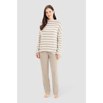 Dámský svetr Rösch Taupe/ Creme 924161 44