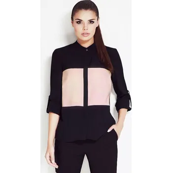 Dámská móda Košile Awama Schwarz/ Pink 8323625 M
