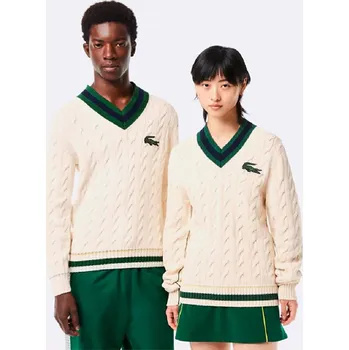 Pánský svetr Svetr Lacoste Beige/ Grün/ Dunkelblau 1552403 XXS