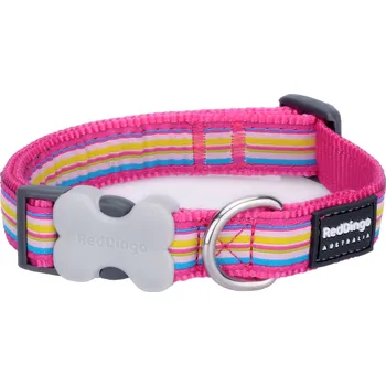 Obojek pro psa Obojek Red Dingo Horizontal Stripes Hot Pink Velikost: 24-36cm/15mm