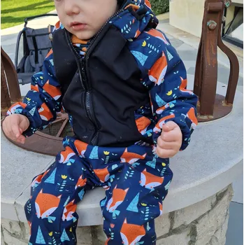 Yháček Softshellová bunda s beránkem Yháček, Liščí hlavy na petrolejové Velikost: 80