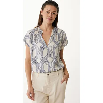 Dámské tričko Mexx Creme/ Blau 7866886 38