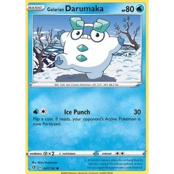 Karetní hra Pokémon RCL 047/192 Galarian Darumaka - Rebel Clash Stav: Near Mint, Verze: REVERSE HOLO