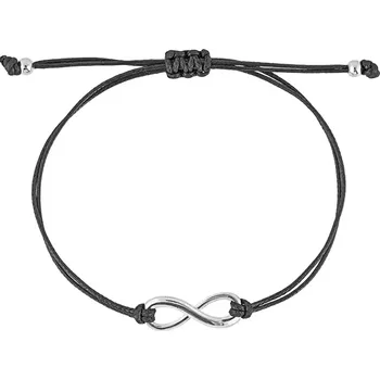 Náramek Náramek černý se symbolem nekonečna