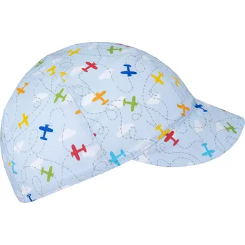 Kojenecká čepice ESITO | Dětská kšiltovka Letadla - modrá / L