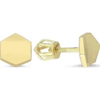 Náušnice Lillian Vassago Zlaté peckové náušnice šestihran LLV11-GER028