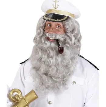 Karnevalová paruka WIDMANN Paruka šedá s vousy - námořník