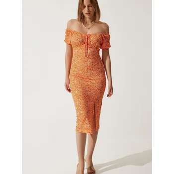 Dámské šaty Šaty Happiness Istanbul Orange 5000352 40