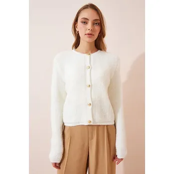 Dámský svetr Happiness Istanbul Weiß 4066706 onesize