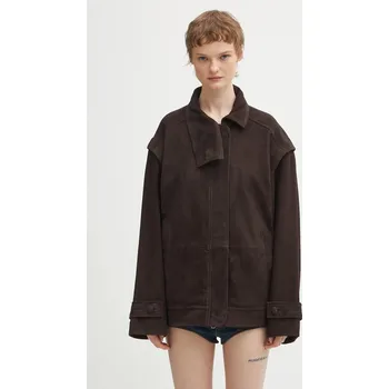 Pánská větrovka Semišová bunda Rotate, 38, hnědá, 89X