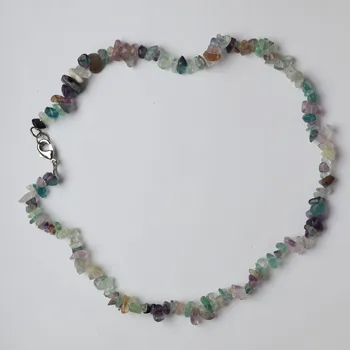 Náhrdelník Náhrdelník - Fluorit duhový sekaný 45 cm