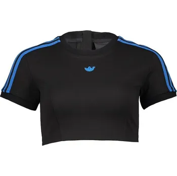 Dámské tričko Tričko adidas Schwarz/ Hellblau 252136 L