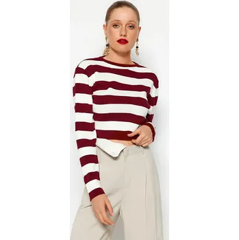 Dámský svetr trendyol Bordeaux/ Weiß 7981744 L