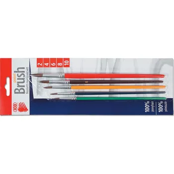 Výtvárné potřeby Sada štětců 2, 4, 6, 8, 10 - barevný, kulatý