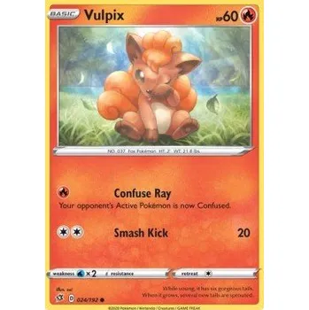 Karetní hra Pokémon RCL 024/192 Vulpix - Rebel Clash Stav: Near Mint, Verze: REVERSE HOLO
