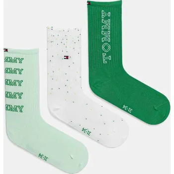 Dětské ponožky Tommy Hilfiger 3-pack 701232711.PPYA zelená 76X, vel. 27/30