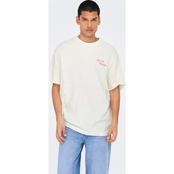 Tričko ONLY & SONS Weiß/ Rot 4769543 L