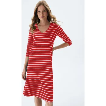 Dámské šaty Šaty LTB Rot/ Weiß 5331726 XS