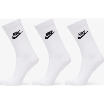 Pánské ponožky Ponožky Nike Sportswear Everyday Essential Crew Socks 3-Pack White/ Black L