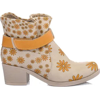 Dámské kozačky Kozačky Streetfly Beige/ Orange 916194 39