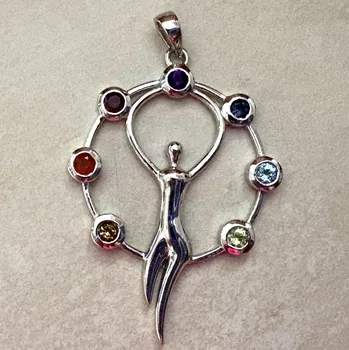 Přívěsek Čakrový přívěsek stříbrný Bohyně