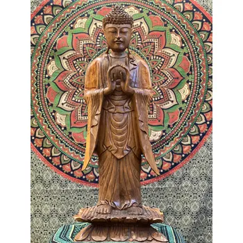 Buddha dřevěná socha