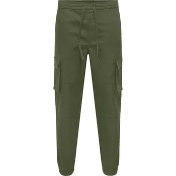 Pánské kalhoty Kalhoty ONLY & SONS Dunkelgrün 4507033 M