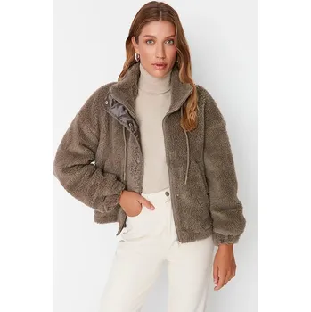 Dámská vesta Bunda trendyol Taupe 4789283 M