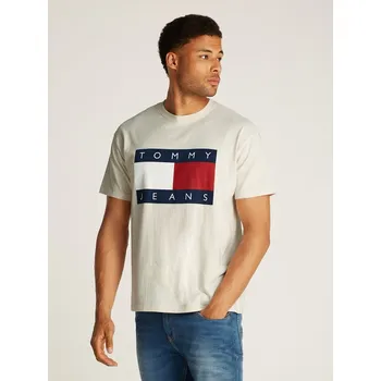 Pánské oblečení Tričko TOMMY JEANS Creme 3646304 XL