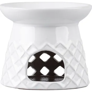 Aroma lampa Aromalampa keramická bílá s motivem 125x100mm