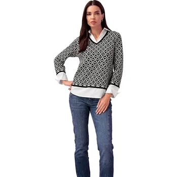 Dámský svetr Heine Schwarz/ Creme 4277135 42