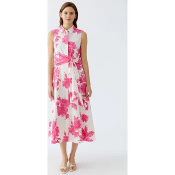 Dámské šaty Šaty Oui Weiß/ Pink 547442 34