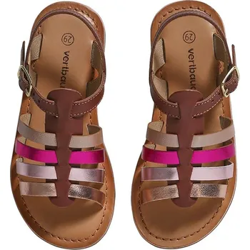 Dívčí sandály vertbaudet Braun 7177582 38