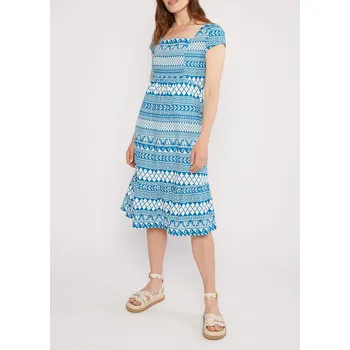 Dámské šaty Šaty Blutsgeschwister Blau/ Weiß 614406 L