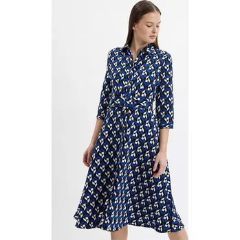 Oblečení a móda Šaty orsay Schwarz/ Blau/ Weiß 8733077 38